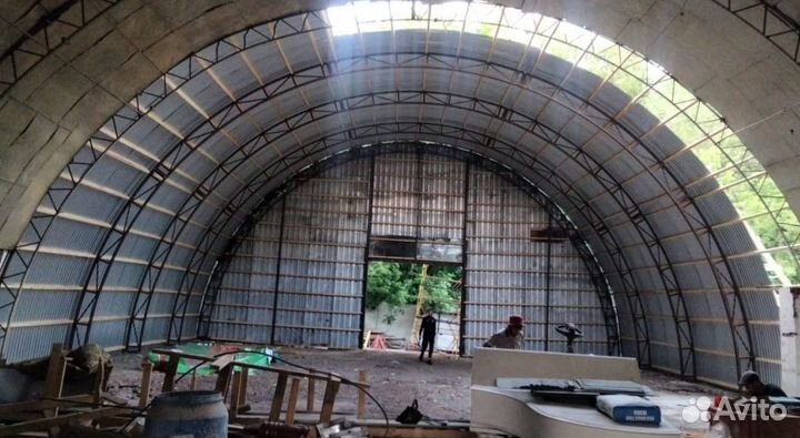 Арочный ангар 21 м