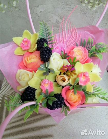 Букет из мыльных цветов на 1 сентября