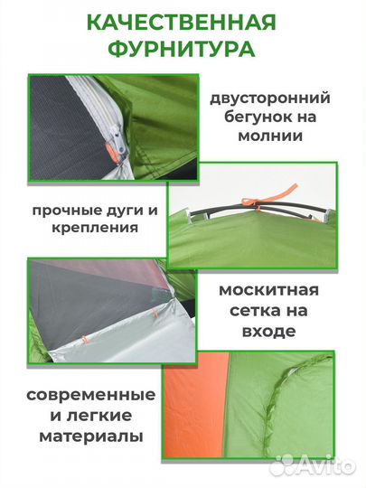 Туристическая палатка 2 местная