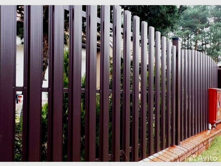 Забор евроштакет с установкой