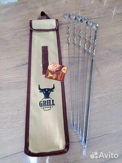 Набор шампуров из нерж стали/в чехле 45см 6шт