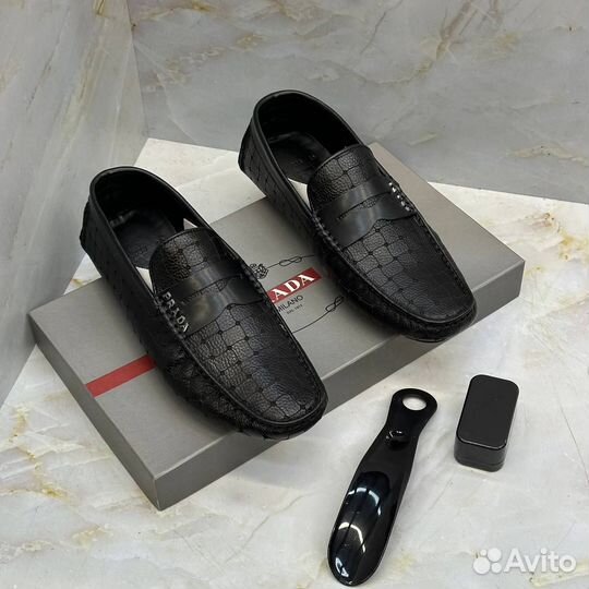Мокасины мужские prada