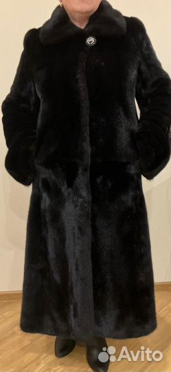 Шуба норка 50-52 черная