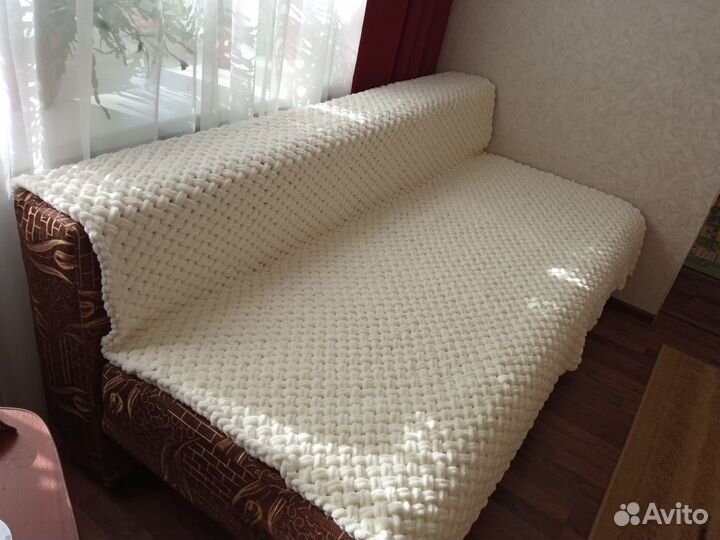 Плед из ализе пуффи