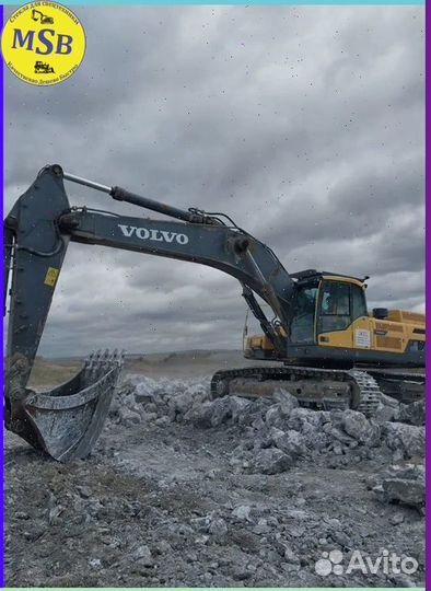 Закаленное стекло на экскаватор гусеничный Volvo EC480