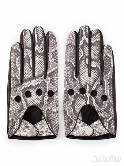 Водительские перчатки Верди из кожи питона