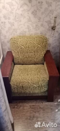 Диван раскладной 2 спальный еврокнижка бу и кресло