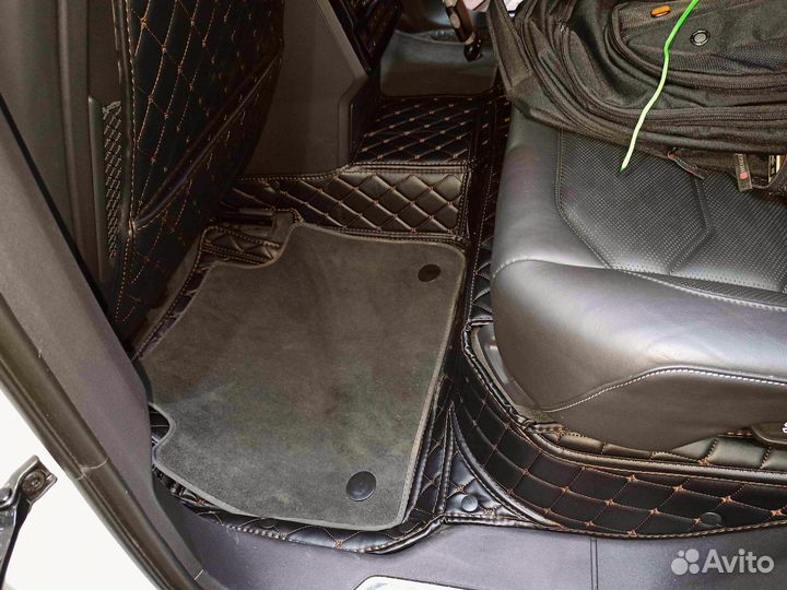 3Д коврики из экокожи volkswagen touareg Туарег
