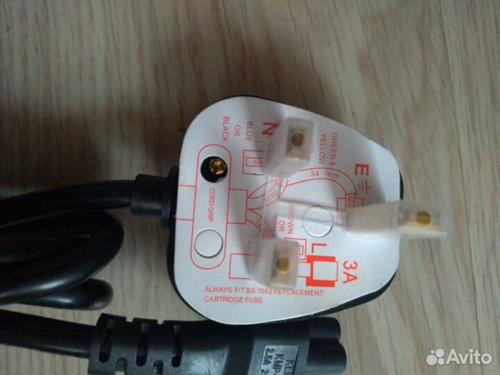 Шнур питания. 1 m. BS 1363 Разъем C5