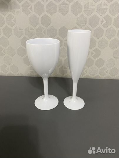 Бокалы для вина, шампанского (пластик )