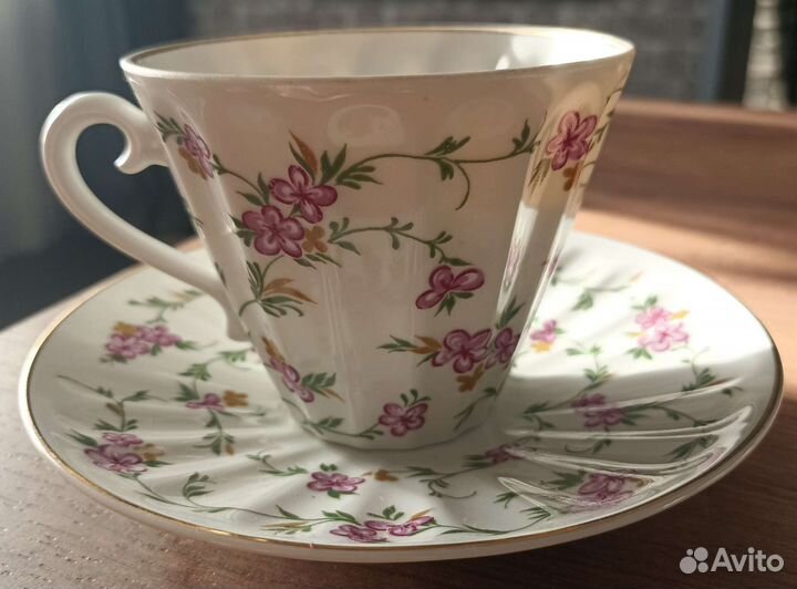 Чайные пары форма Лучистая Лфз СССР Винтаж