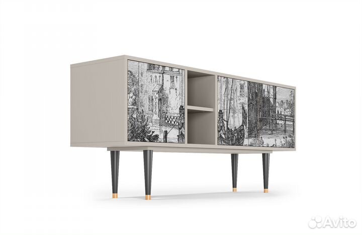 Тв-тумба T5 - Сатин - Castle with Lift Bridge