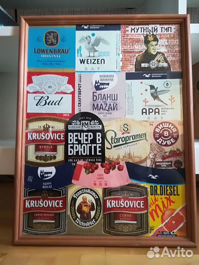 Панно из этикеток