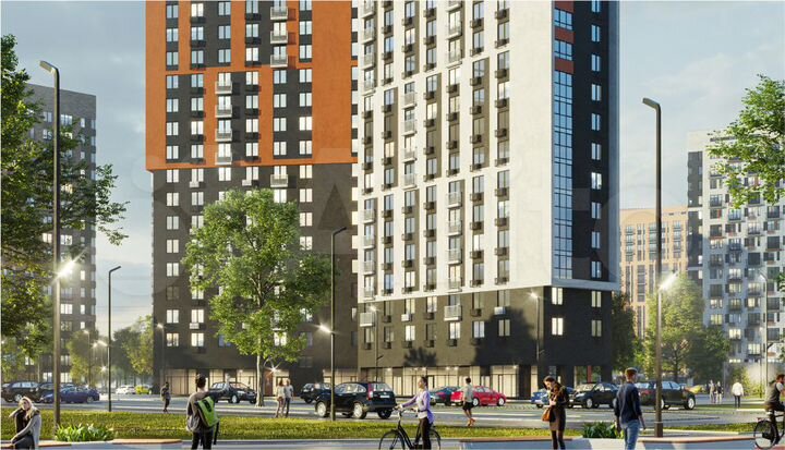 2-к. квартира, 53,3 м², 21/25 эт.