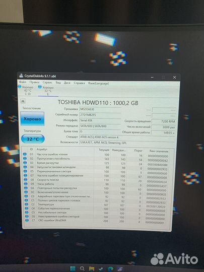 Жесткий диск toshiba p300 1 тб