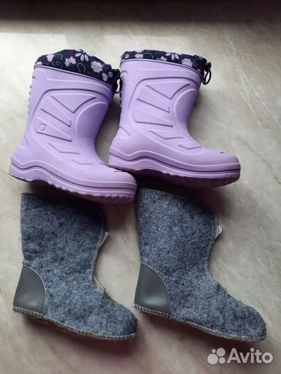 Резиновые сапоги котофей 29р.с тёплым чулком