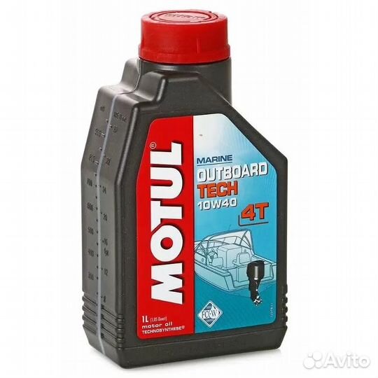 Масло моторное Motul 4T Outboard Tech, 10W40, 1L