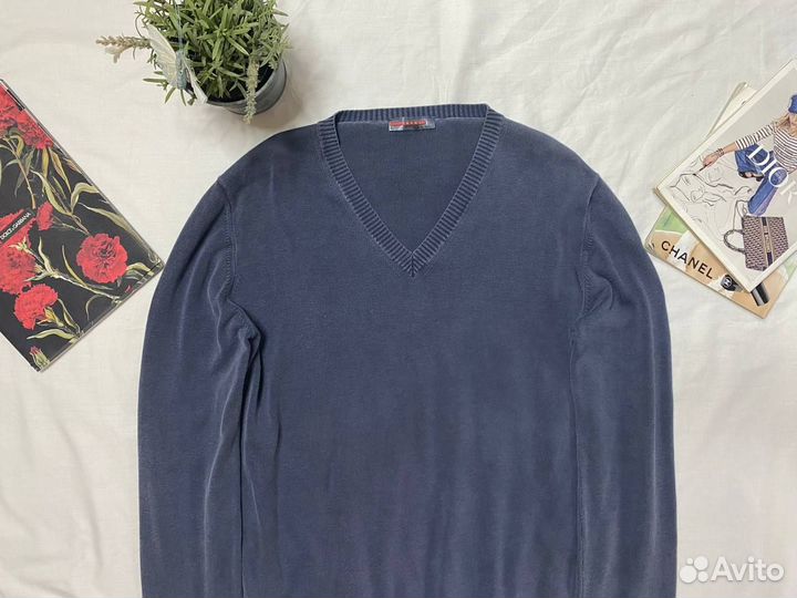 Джемпер Prada faded cotton jumper, made in Italy