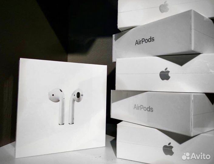 Airpods 2 с гарантией + подарок чехол