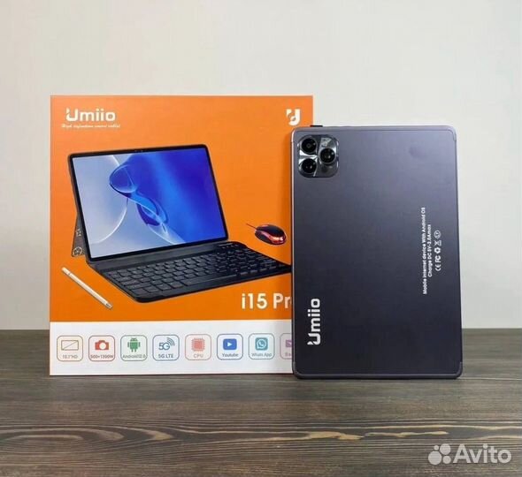 Планшет Umiio i15 Pro с клавиатурой и мышью