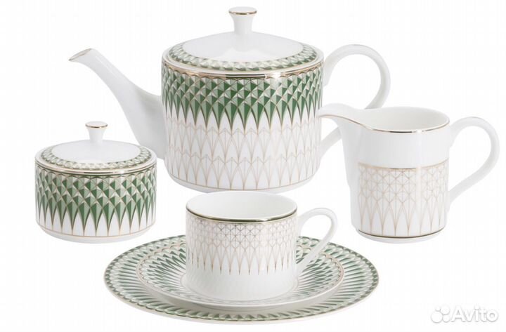 Чайный сервиз Изумруд, 6 перс. 21 пр.