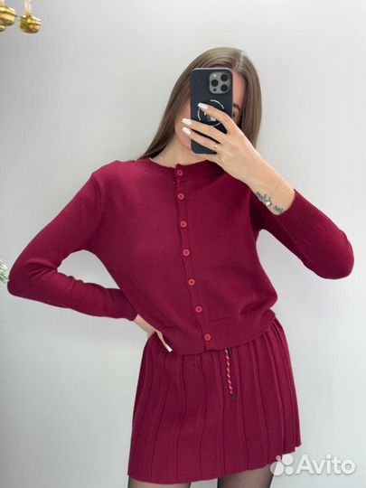 Комплект трикотажный с юбкой