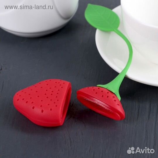 Ситечко для чая Доляна «Клубника», 19 см