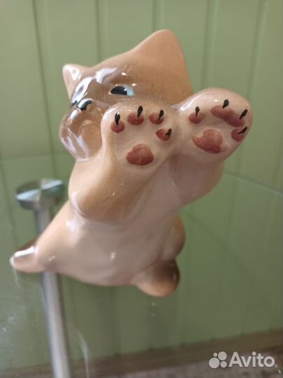 Фигурка котика, Гжель