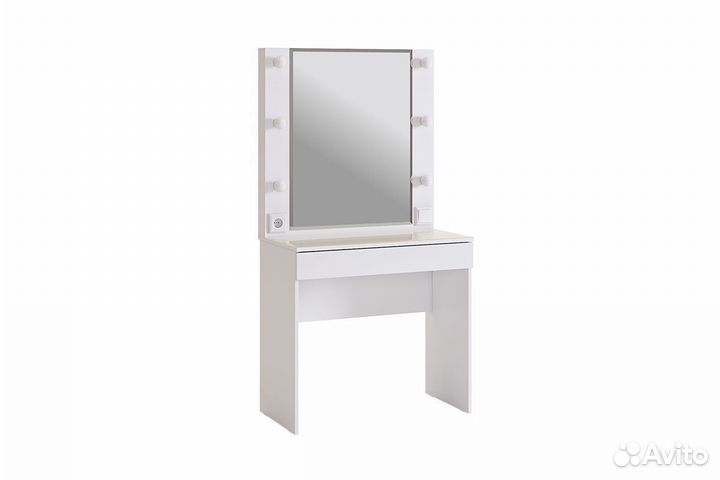 Гламур Трюмо белый/белый глянец