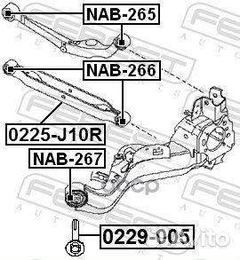 Болт с эксцентриком nissan qashqai J10E 2006-20