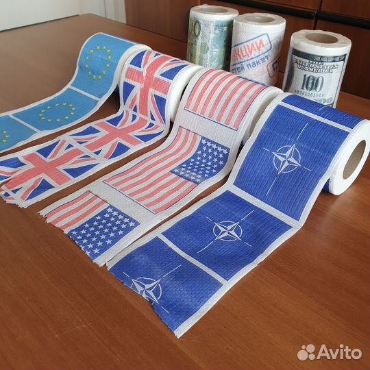 4 рулона туалетная бумага сувенирная (Новая)