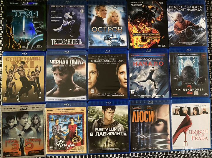 Bluray диски фильмы и мультфильмы (лицензия)