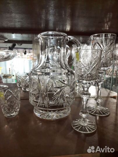 Графин.фруктовница.рюмки.винтаж.германия