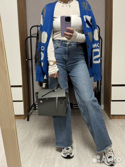 Джинсы mango широкие