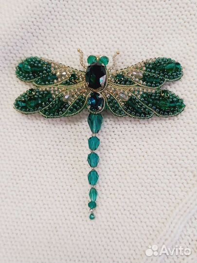 Стрекоза брошь