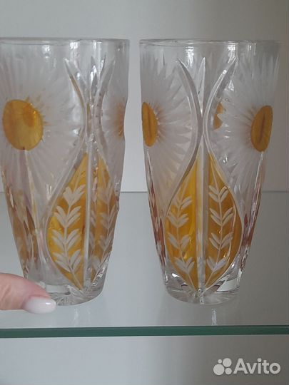 Фужеры чехия и вазочки и хрусталь СССР