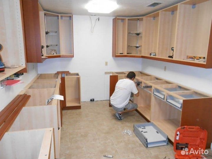 Сборка, разборка мебели : шкафы, кухни, кровати