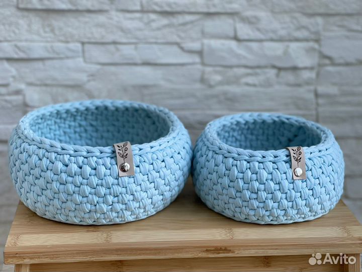 Корзинки из трикотажной пряжи