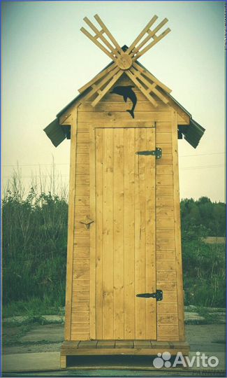 Дачный туалет с декором и установкой жчж 546