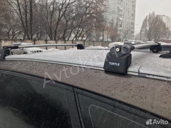 Багажник Turtle на Kia Ceed Sw Серебристые