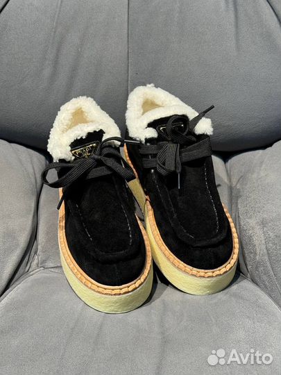 Ботинки prada с мехом