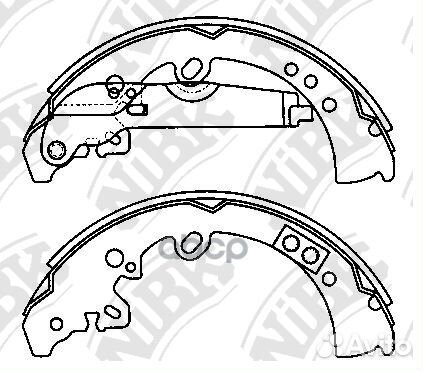 Колодки тормозные барабанные зад FN0620 NiBK