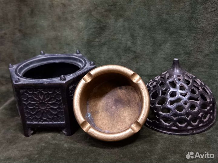 Редкая старинная пепельница курильница Китай 19 в