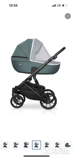 Коляска 2 в 1 riko basic изумруд