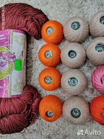 Пряжа для вязания ирис 22 штуки+пасма