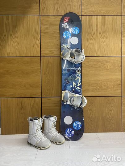 Сноуборд 155 c креплениями+ботинки 38р