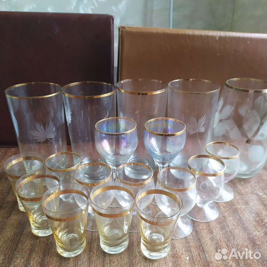 Рюмка стакан с позолотой