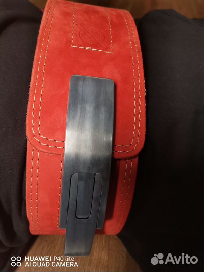 Ремень с карабином из натуральной кожи powermens