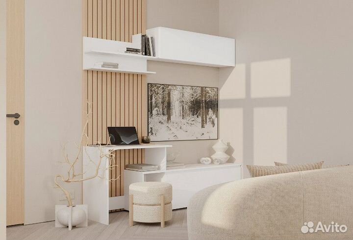 Стенка в гостиную белая