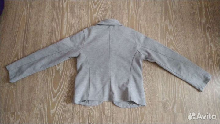 Детский пиджак на мальчика 5-6 лет 110-116 серый